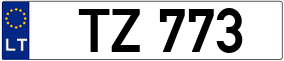 Trailer License Plate